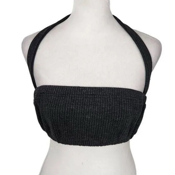 WeWoreWhat Charcoal Knit Top - Picture 1 of 11